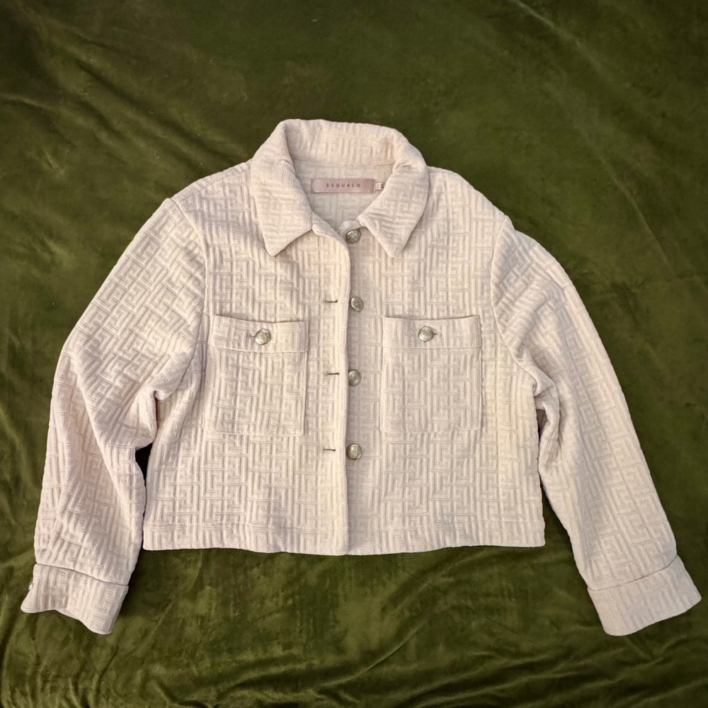 Soft Textured Fabric Jean Style Jacket